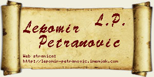 Lepomir Petranović vizit kartica